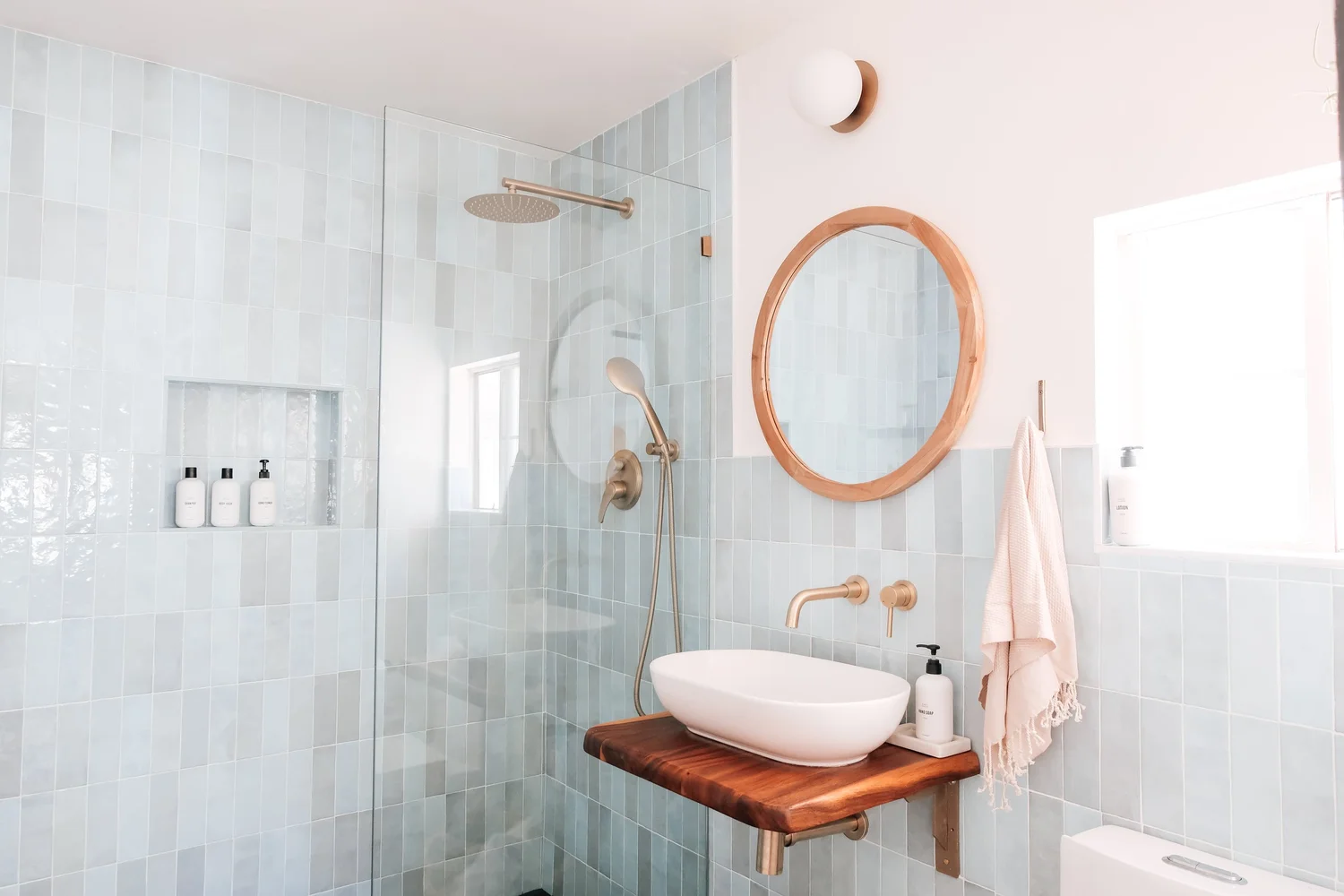 Fully stocked bathroom